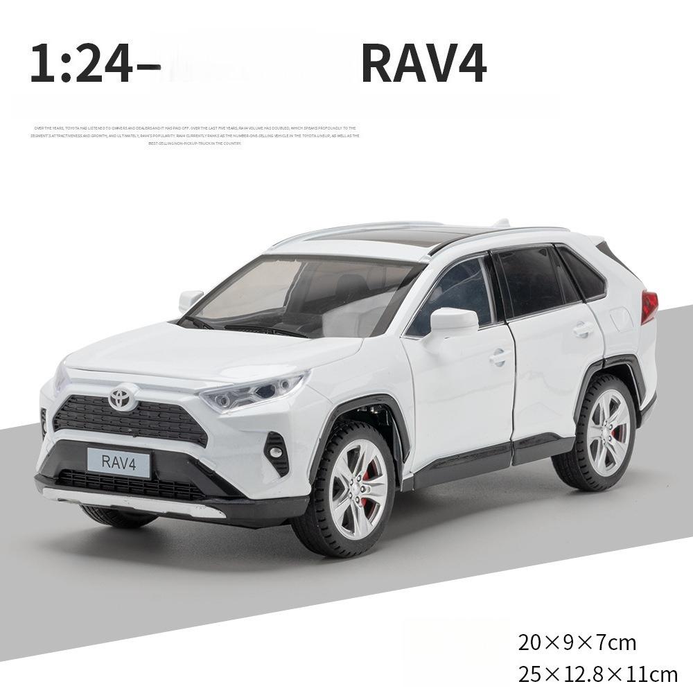 1:24 RAV4 SUV Alloy Cast Toy Car Model Sound and Light Children's Toy Collectibles Birthday gift