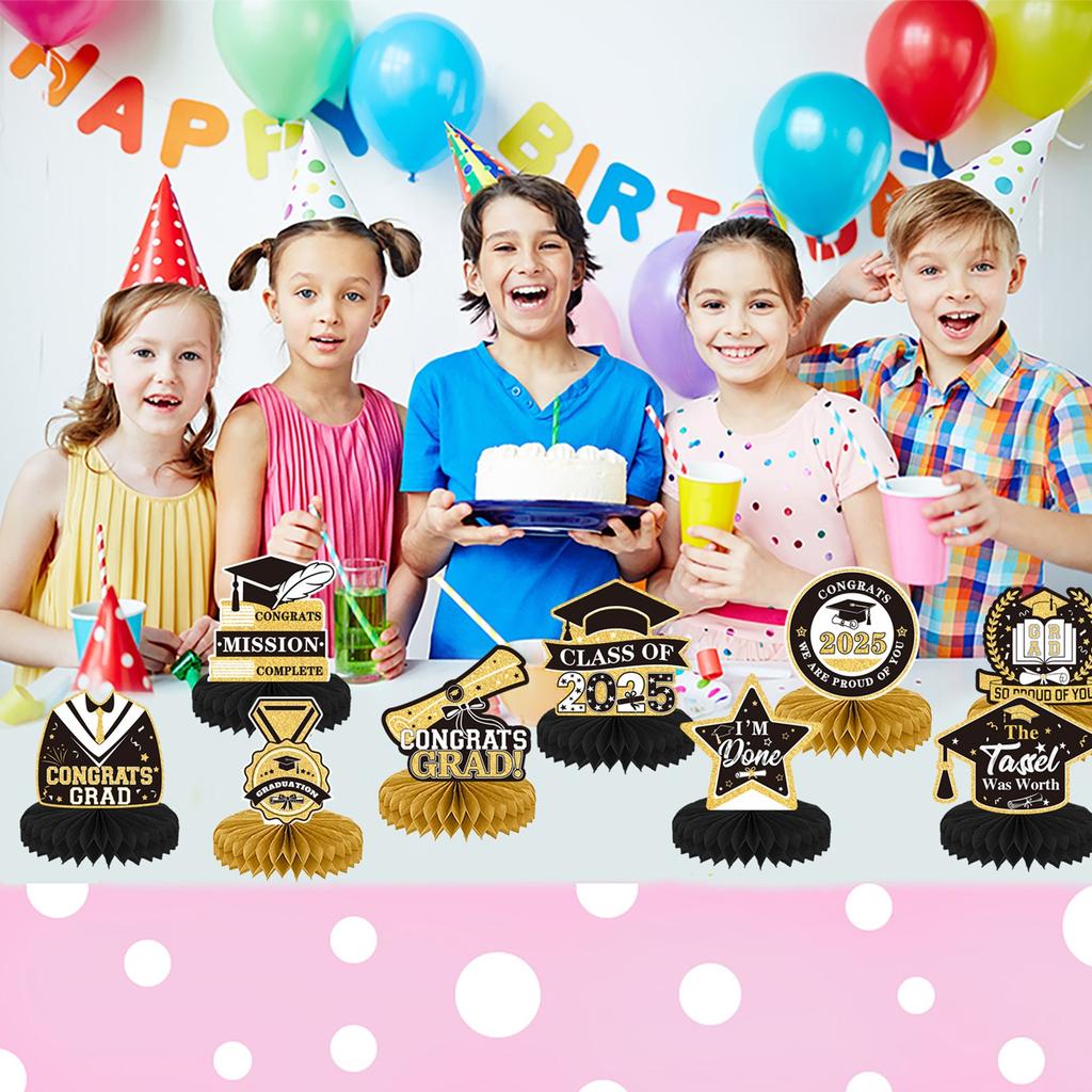 Graduation Honeycomb Ornaments, Desktop Decorations, Graduation Decorations, Desktop Honeycomb Balls, Honeycomb Tables