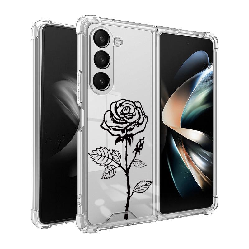 Samsung Galaxy Z Fold 5 Butterfly Lace 2-in-1 Case, TPU+PC Painted Mobile Phone Protector