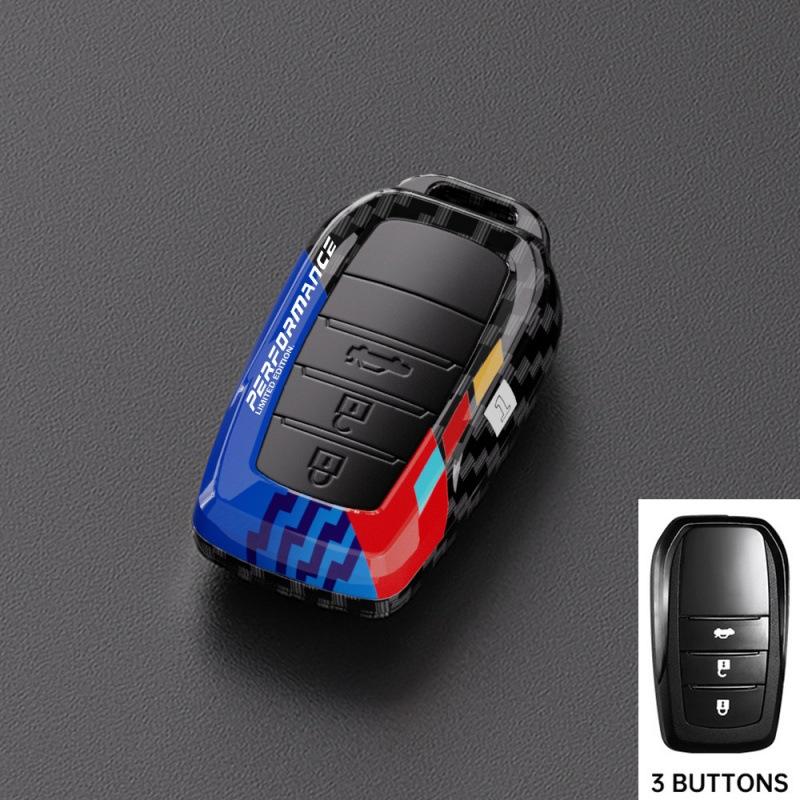 For Toyota Key Sets Corolla CHR Highlander Leiling Shell Buckle, Camry RAV4 Coated Carbon Fiber