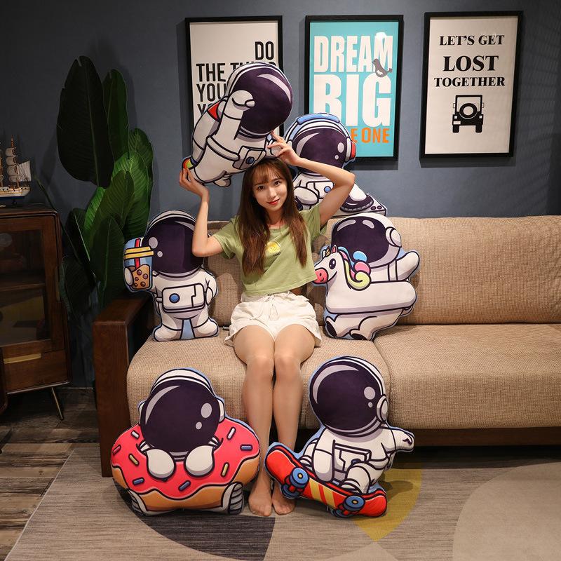 Creative Astronaut Throw Pillow Plush Toy Home Sofa Cushion Decoration Girl Holding Sleeping Doll