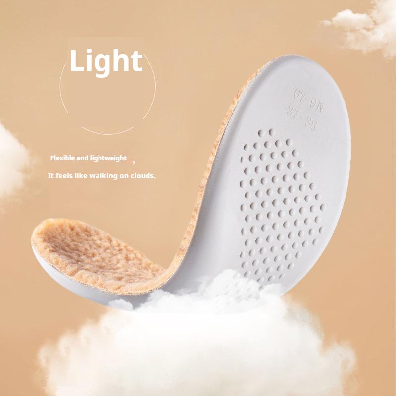 Winter Warm latex Insole Lamb wool Shoe Insoles Soft Comfortable Sneakers Snow Boots Shoe Sole Men Woman Heating Pads 1Pair