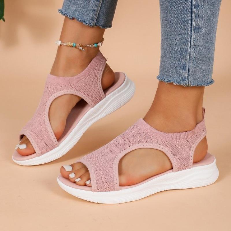 Fashion Women Summer Shoes  Open Toe Wedge Sandals Ladies New Mesh Fish Platform Sandals Women Lightweight Outdoor Casual Shoes Women