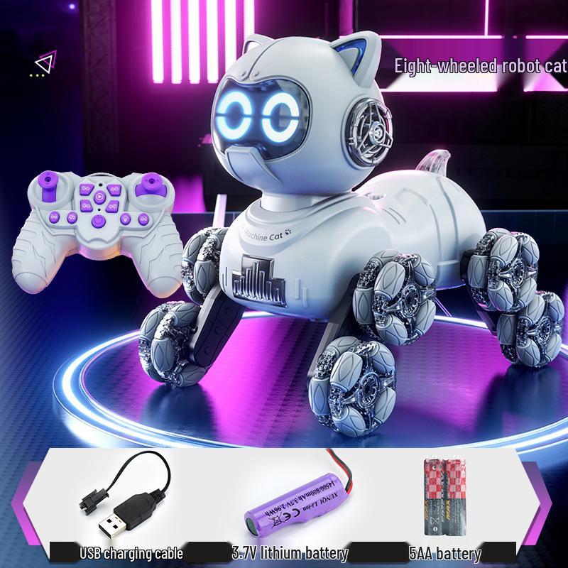 New Eight-Wheel Stunt Car & Intelligent Dog Gesture Control Toy for Boys