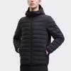 Fila Fleece Hooded Windproof Warm Sports Down Jacket Men Jacket Black F11M348911F-BK
