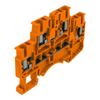 Orange 2.5mm2 Double-deck 4-wire Terminal Block