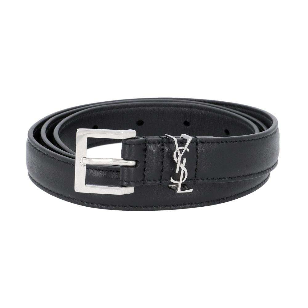 Saint Laurent Cassandra Monogram Vierkante Zilveren Riem A0054t Boo0e A0054T BOO0E 1000 (100) black