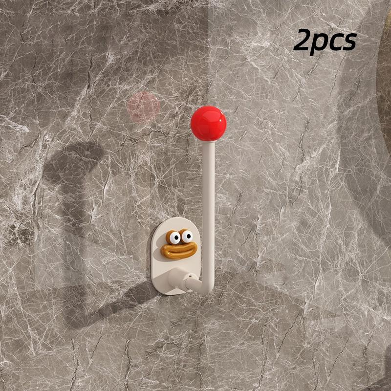 2pcs, Super Strong Adhesive Hooks - Hair Accessory Storage, Dormitory Hooks, Teacher Supplies, Back To School Supplies