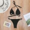 Sexy Halter Shining Rhinestone Bikini Women Swimwear Female Swimsuit Two-pieces Bikini Set Micro Bather Bathing Suit