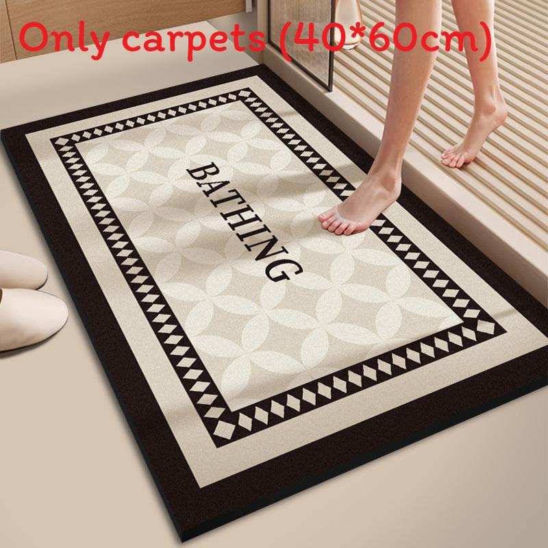 Modern Minimalist Diatomaceous Bathroom Rug With Non Slip Water Absorption For Home Use