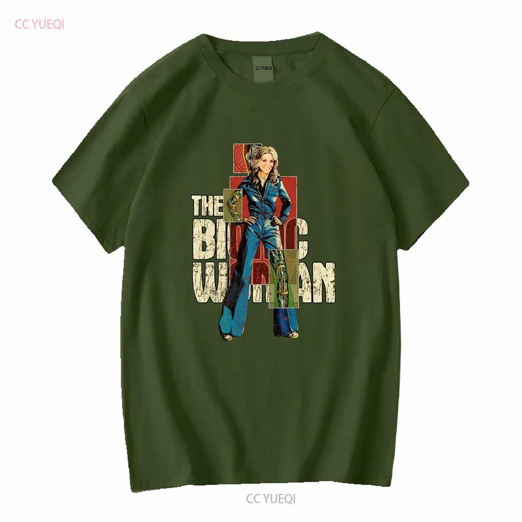 Movie Design T Shirt Jaime Sommers The Bionic Woman Steve Austin Lee Majors vintage Washed Versatile homme graphic Stylish