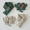 Winter New Children's Scarf Gloves Set Boys and Girls Korean Version Cartoon Warm Scarf Windproof Thickened Gloves