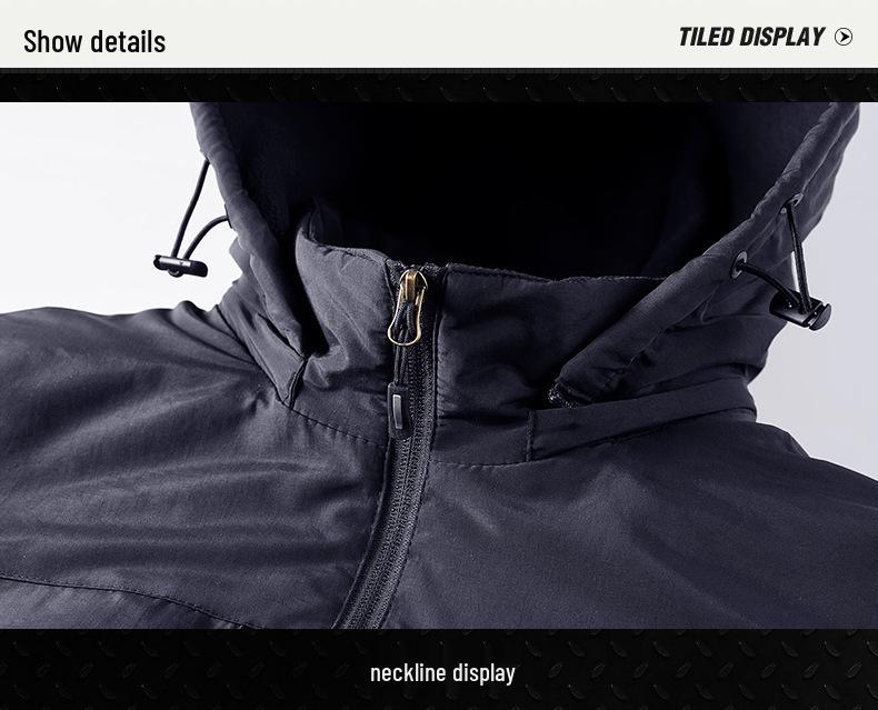 Men's Thick Fleece-Lined Workwear Jacket with Detachable Hood - Trendy Casual Style 23011R