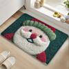 Cartoon Print Santa Claus Hallway Mat The Gingerbread Man Festival Door Mat  Bedroom
