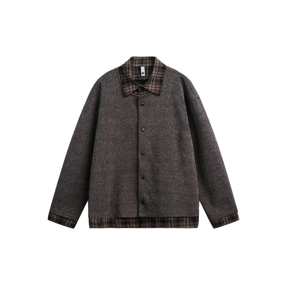 ACE American Trendy Men s Plaid Knit Two-Piece Jacket HJ5831 L