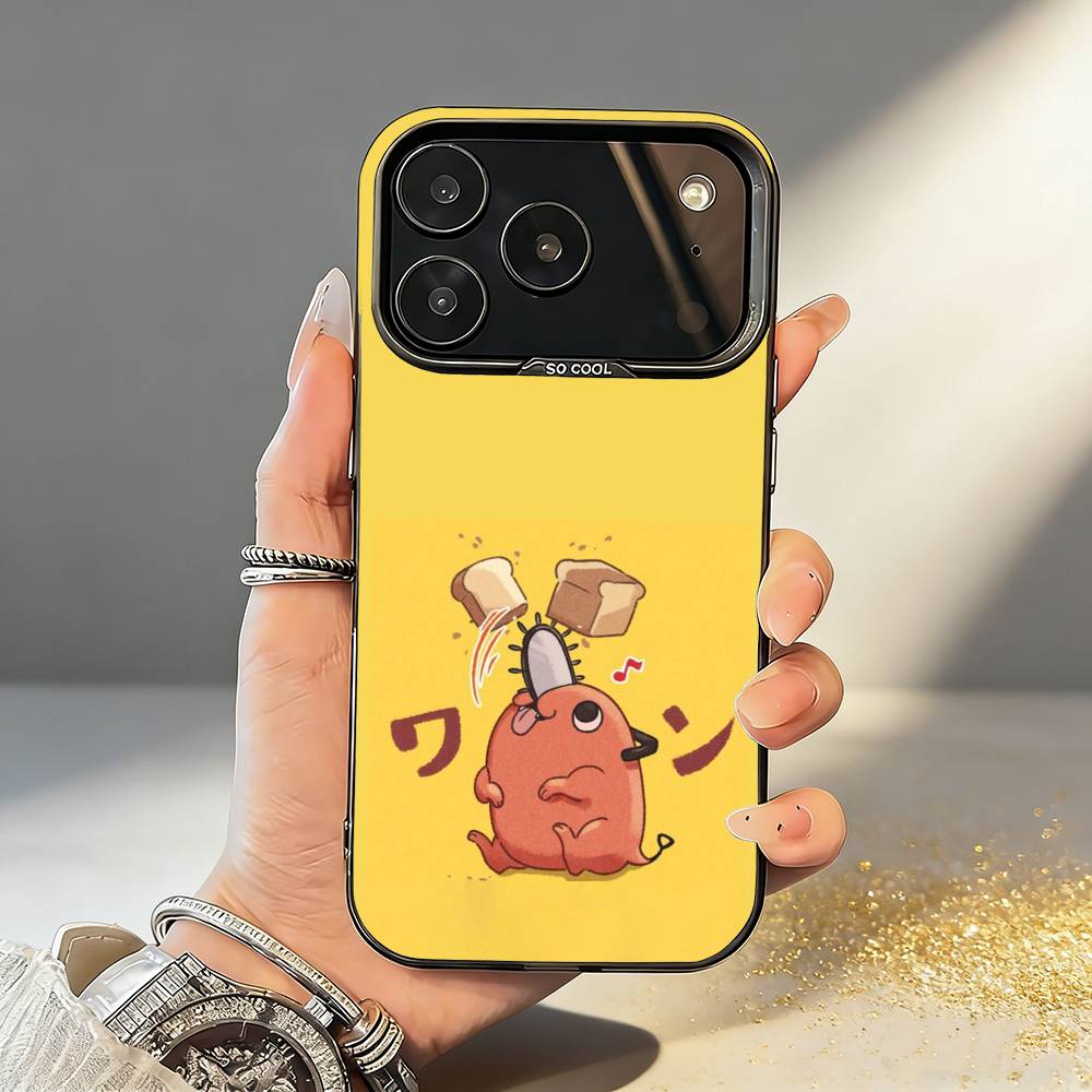 

C-Chainsaw M-Man Pochita Phone Case For iPhone17,16,15,14,13,12,11,Pro,MAX Gray Matte Silicone Black Cover iPhone16plus