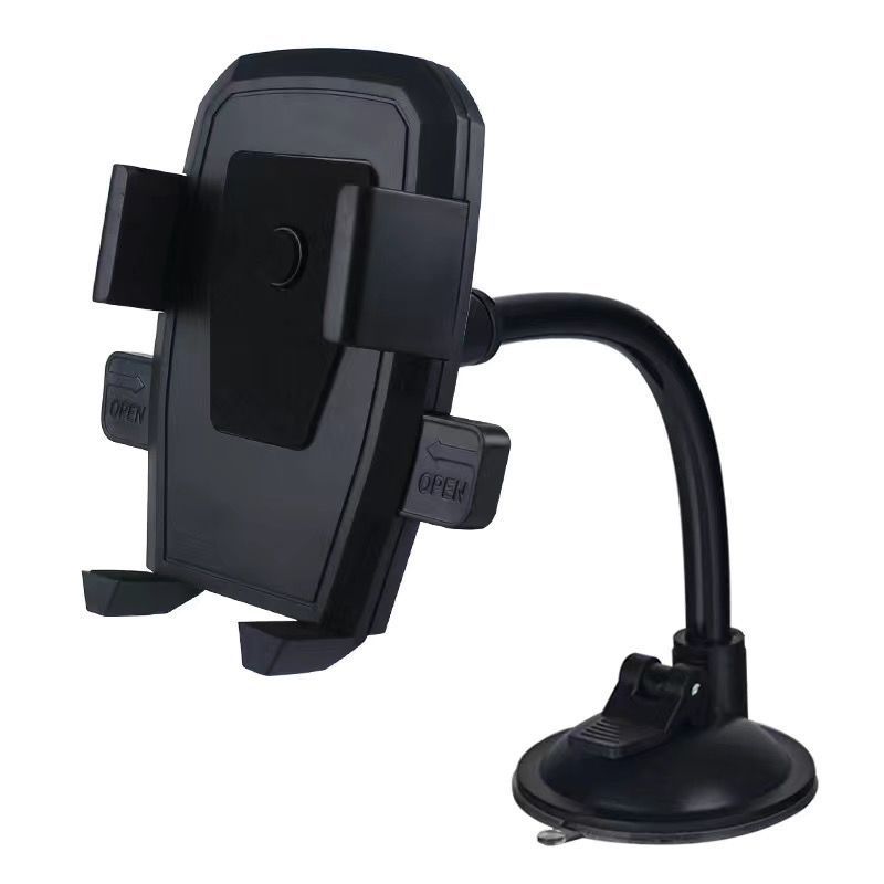 2026 New Car Phone Holder Bracket Mount Cup Holder Universal Car Mount Mobile Suction Windshield Phone Locking Car-Accessories чёрный