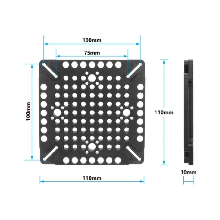 Aluminum Cheese Plate Extension Mounting Platform for Photography Accessories with 3/8 1/4 Screw Holes for Users