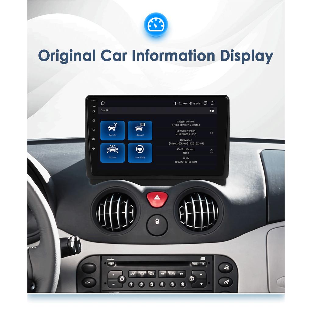 Hizpo Carplay 4G 2Din Android 13 Car Radio for Citroen C2 2002 - 2006 Citroen C3 Multimedia Video Player Intelligent Screen GPS DSP WIFI Autoradio SWC