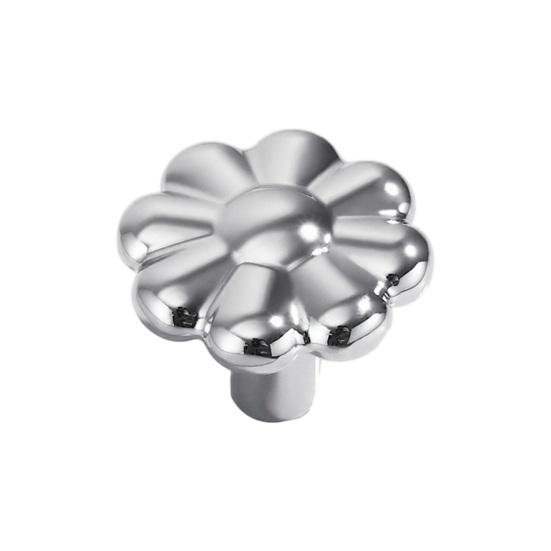 Door Knobs Polished Chrome Finish Zinc Alloy Interior Door Handle Decorative Non-Latching Drawers Cabinets Handle