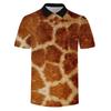 Summer Men's Fashion Short Sleeve Polo Shirt Colorful Pattern Design 3D Printed Outdoor Wear Comfortable Polyester Fiber
