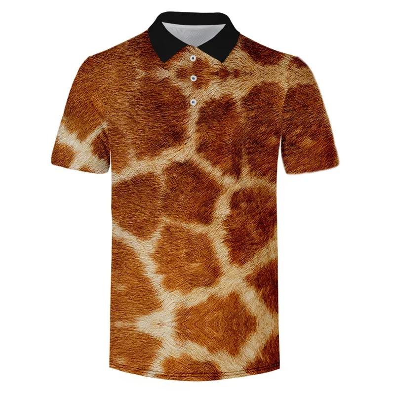 Summer Men's Fashion Short Sleeve Polo Shirt Colorful Pattern Design 3D Printed Outdoor Wear Comfortable Polyester Fiber