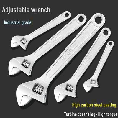 Adjustable Multifunctional Large-Opening Self-Tightening Short Handle Wrench for Plumbing