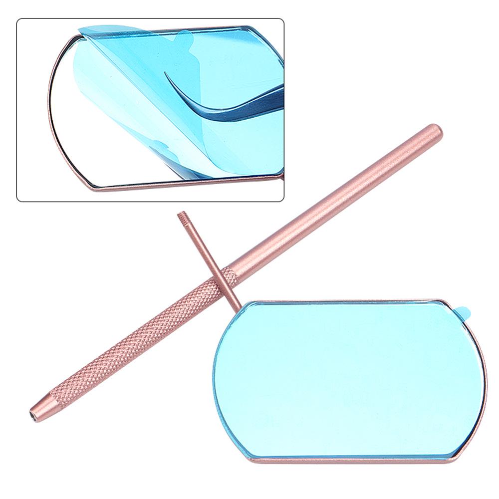 Portable Square Stainless Steel Eyelash Extension Inspection Mirror