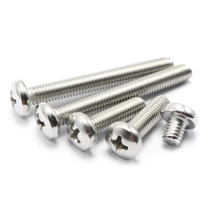 316 Stainless Steel Phillips Pan Head Machine Screw, Round Head M5/M6/M8