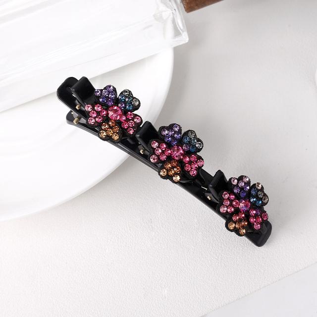 Módní křišťálové květiny Sponky do vlasů pro ženy Dívky Kamínky Copánky Sponky do vlasů Ofina Boční spona Barrettes Korejské vlasové doplňky