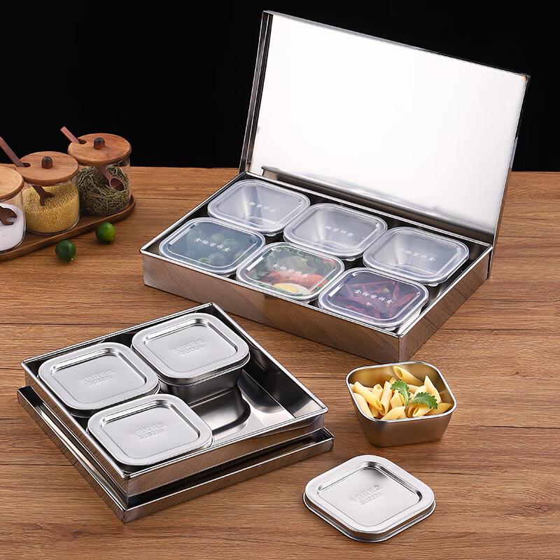 304 Stainless Steel Square Food Sample Retention Box Set