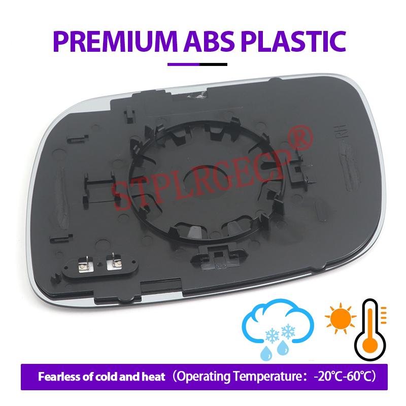 Passenger Driver Side Left or Right Door Side Heated Wing Mirror Glass Lens for Volkswagen Touareg 7L Pre-facelift 2002-2006