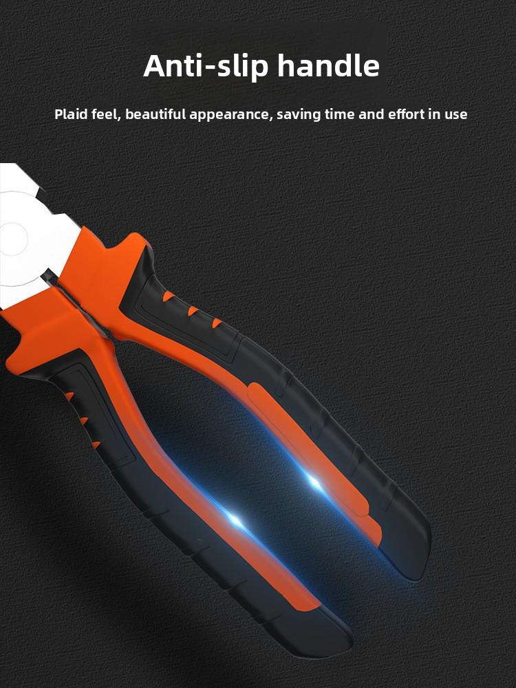 Electric Wire Pliers Large Opening Sharp Multifunction Tool for Cutting Twisting Gripping Metal Wires Heavy Duty Industrial Tool