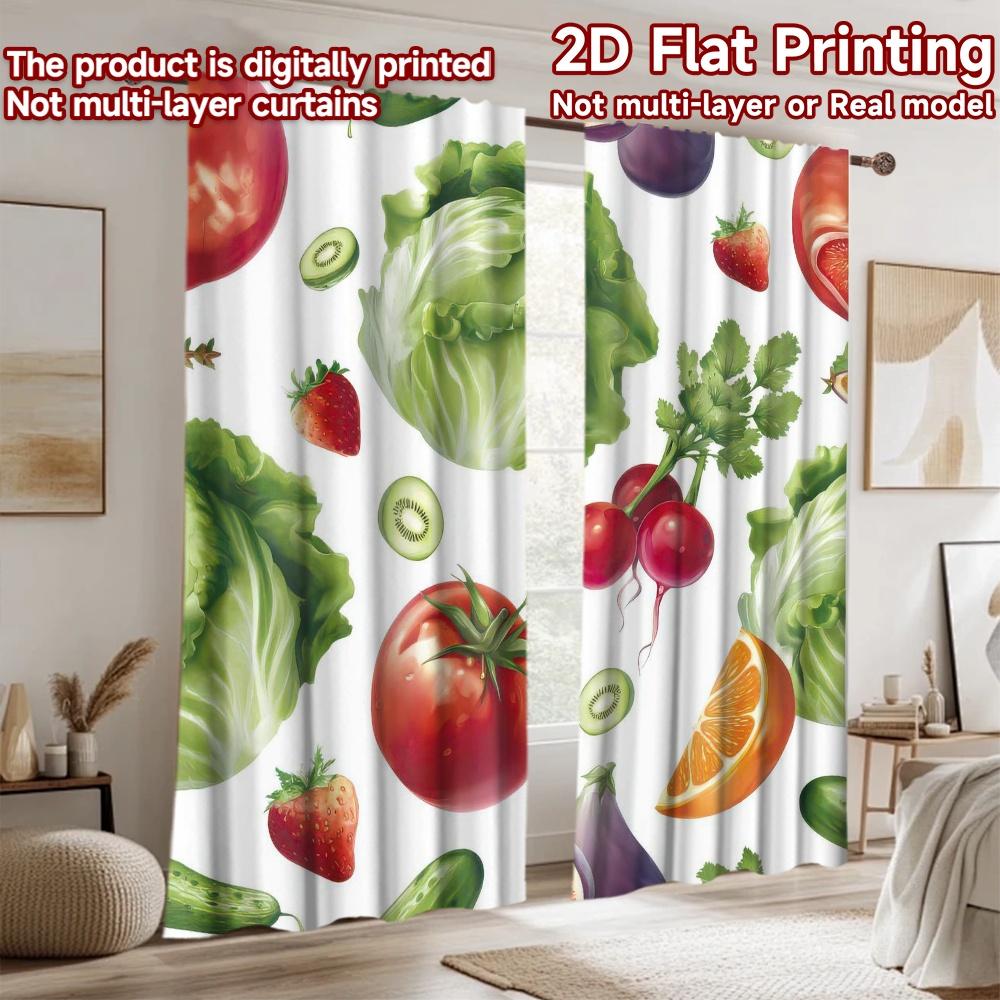 2D Flat Photography Backdrop Scene Tapestry Colorful Fruits and Vegetables 100% Polyester Family Party Perfect for Suitable