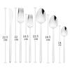 4/16/24/32Pcs Cutlery Set 304 Stainless Steel Flatware Set Fork Spoon Knife Dinner Set Silver Dinnerware Set Kitchen Silverware