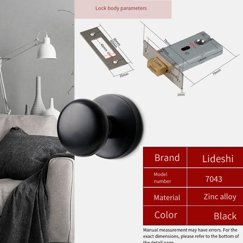 1pcs Quality Invisible Door Lock Single-sided Concealed Door High-end Spherical Indoor Silent Door French Furniture Hardware 1