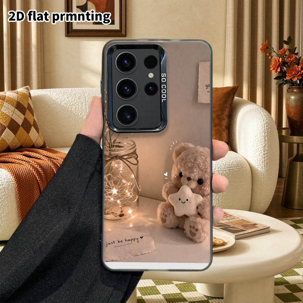Phone Case: 2D Flat Samsung Galaxy A34 A35 M05 M06 S20 S22 S21 FE Plus 5G Protective Case, Couple Style, Cute Plush Little Bear, Christmas and Hallowe