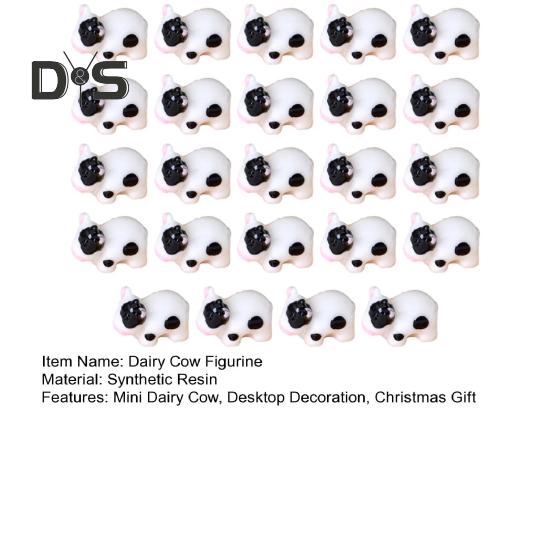 24 Stück Mini-Milchkuh-Figur aus Kunstharz, winziges Rinder-Ornament, Miniatur-Tierstatue, Spielzeug, Märchengarten, Mikrolandschaft, Desktop-Dekoration