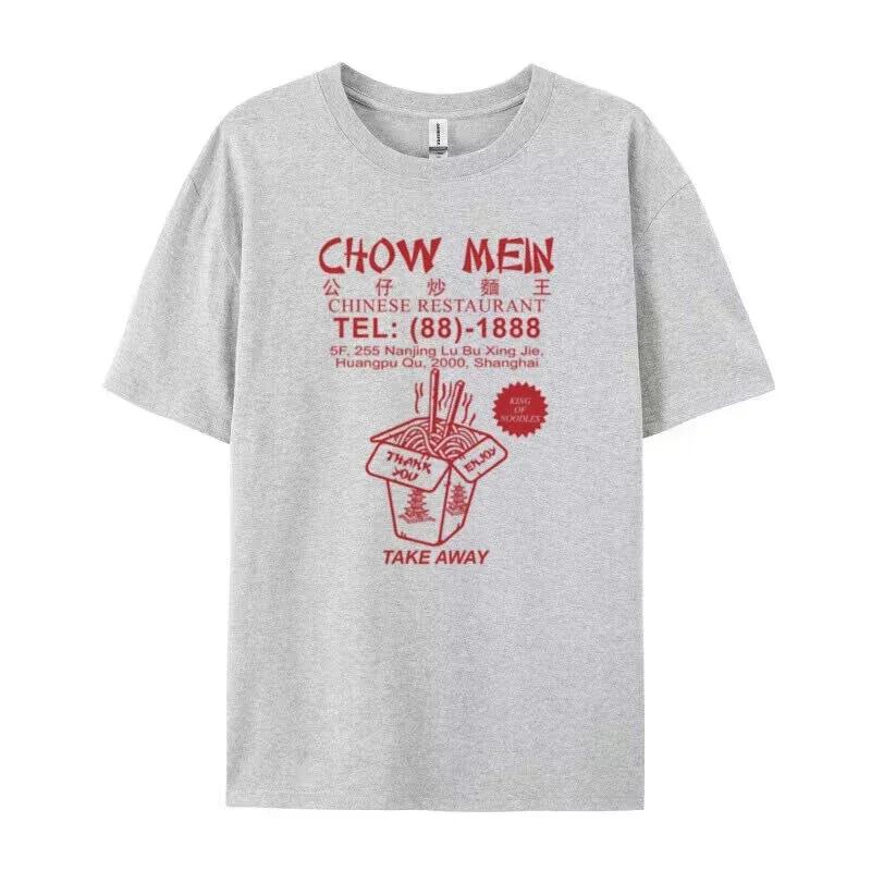 

Chow Mein Noodle Graphic Tees Cute Chinese Food Women T Shirt Vintage Streetwear TShirt Unisex Summer Grunge Clothes Oversized S