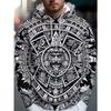Men's trendy street hooded sweatshirt with printed design, featuring a hood strap. Suitable for daily outings and casual gatherings.