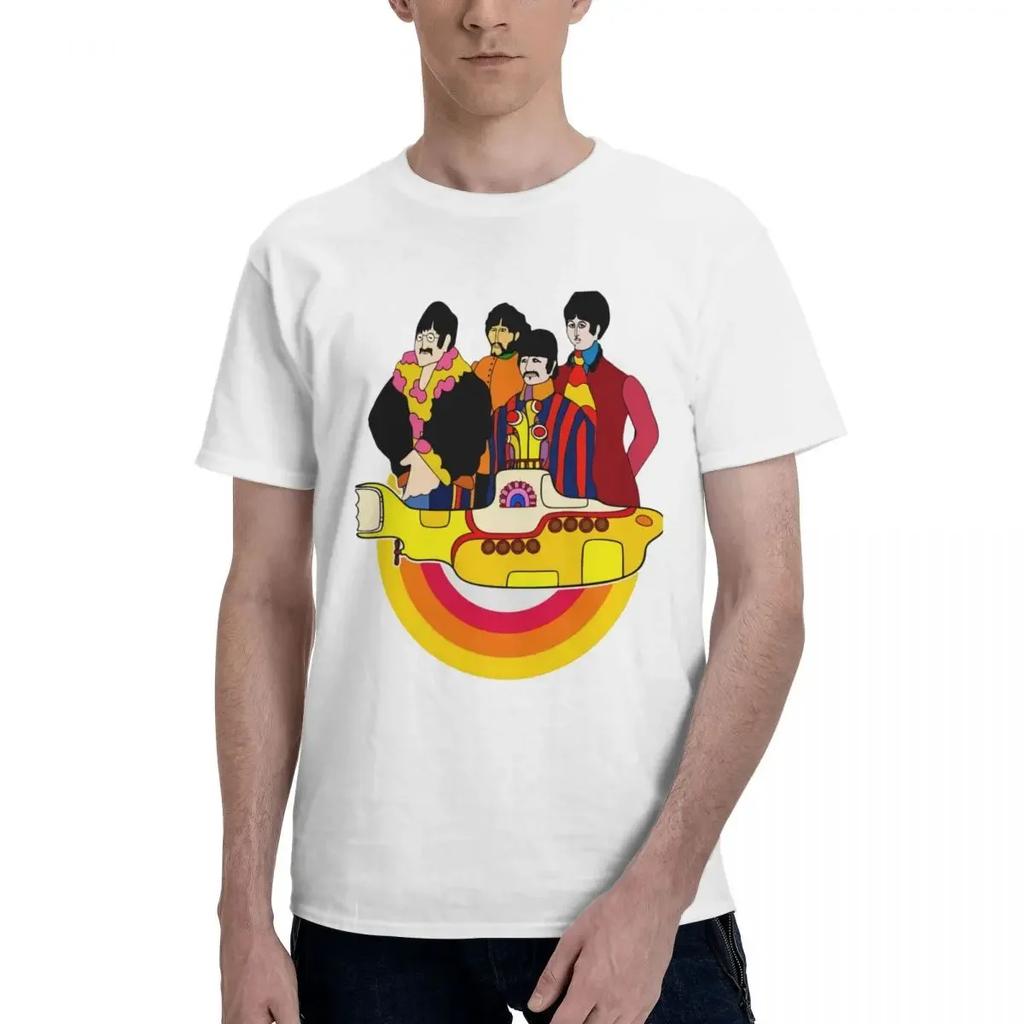 Yellow Ship The Band Mens Clothing Printed T-Shirt Streetwear Tops Tees for Men Graphic T Shirts Women's Clothing
