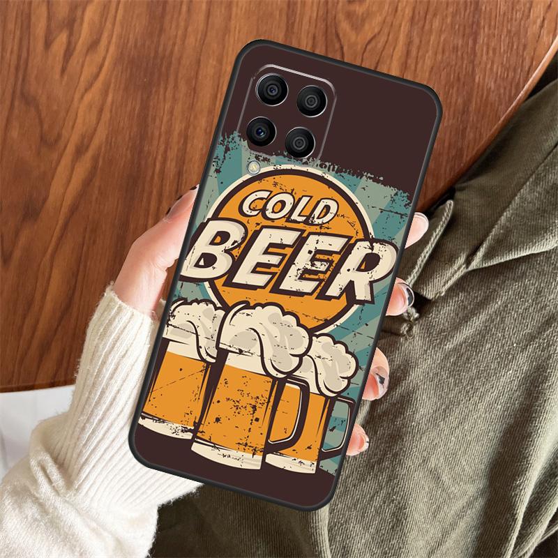 Time Drink Cold Beer Case For Samsung Galaxy M11 M21 M31 M35 M12 M13 M14 M15 M16 M36 M56 M53 M32 M52 M55 M34 M54
