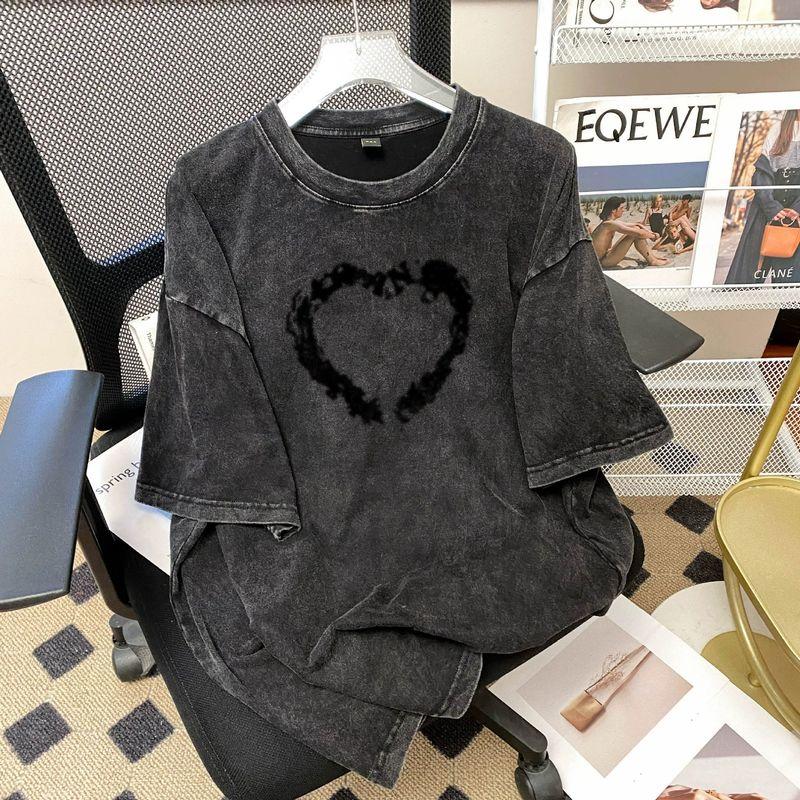 Fashion Style Fashion Casual Loose Print Short Sleeve Cotton T-shirt Printed Loose Cotton T-shirt