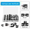Assorted Steel Rubberized Cable Clamps Cable Management Set Multipurpose Wire Clamps Set for Professional Cable Handling