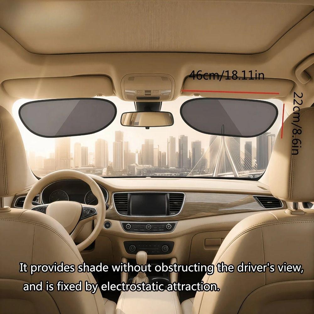 2Pcs Static Adsorption Car Sun Shade Heat Insulation Static Sun Visor  Parking Sun Protection
