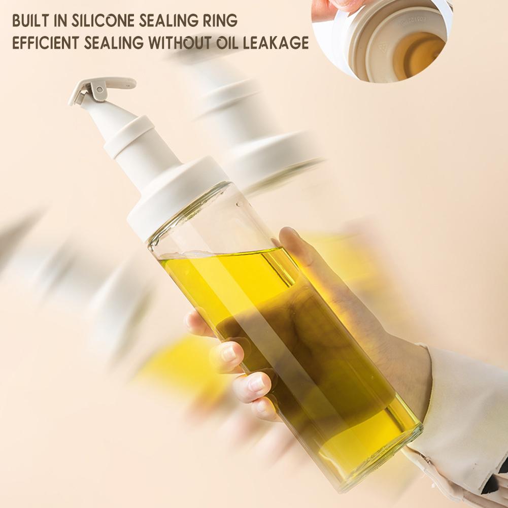 500ml Sealed Glass Oil Pot Multifunctional Condiment Dispenser Container For Oil Seasoning