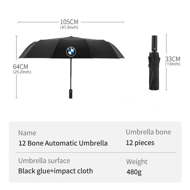 UIDM1 12 Bone Car Logo Automatic Umbrella Folding Windproof Sunshade For BMW G30 G20 M3 M5 E91 E92 E93 E36 E70 X3 X4 X5 X1 E39 F30