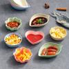 Leaf Round Shape Seasoning Dish Wheat Straw Snack Plate Multipurpose Tableware Bowl  Barbecue