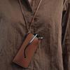 Halter String Chain Pu Leather Eyeglasses Case Korean Style Sunglasses Storage Clip  Travel
