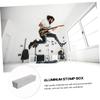 Boîtier en Aluminium 1032L pour Pédale Stomp Box - Boîtier pour Pédale de Guitare DIY Moulé sous Pression 254x71x52.5mm Avec Pieds en Caoutchouc Interrupteur à Bascule (Blan inachevé